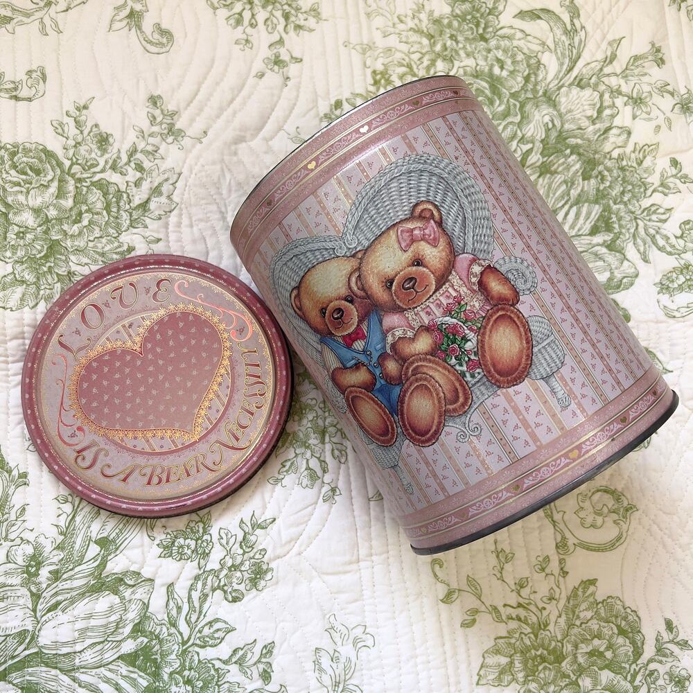 Vintage 1990s Love is a Bear Necessity Metal Tin